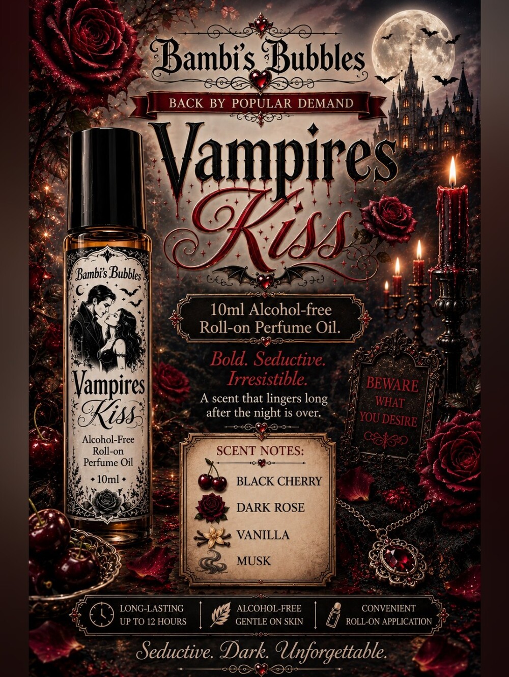 BACK & NEW SCENTS Bambis Bubbles Hand Crafted Alcohol- Free 10ml Roll On Perfume - Picture 6 of 11